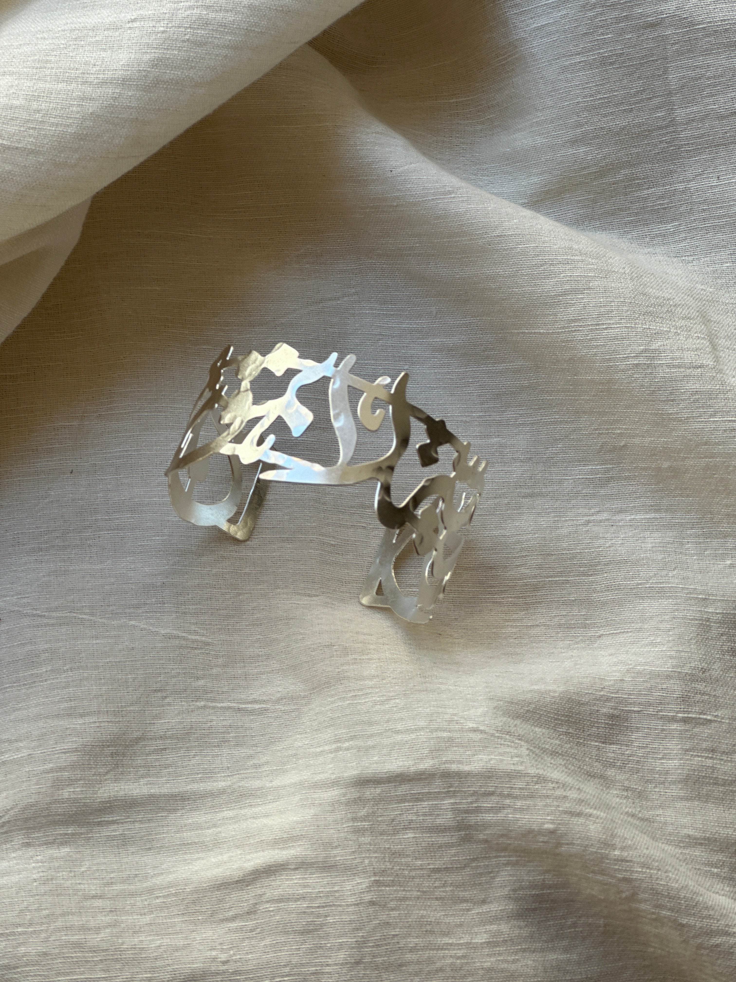 ‘Hurriyyeh’ Silver Cuff Bracelet - Hilweh Market