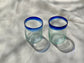 Handblown Hebron Glass Cups - Blue Rim (set of 2) - Hilweh Market
