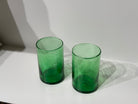 Handblown Hebron Glass Cups - Green (set of 2) - Hilweh Market