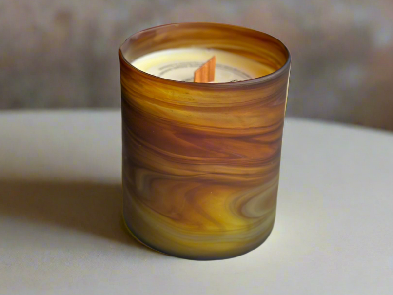 Phoenician Glass Beeswax Candle - Hilweh Market