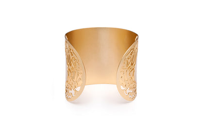 Calligraphy Cuff Bracelet - Gold/Silver