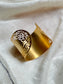 Calligraphy Cuff Bracelet - Gold/Silver
