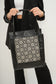 Hand Embroidered Black Leather Handbag (more designs)