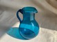 Handblown Hebron Glass Pitcher - Aqua Blue - Hilweh Market