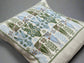 Hand Embroidered Bakarej Cushion Cover - Blue & Green