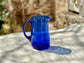 Modern Handblown Hebron Glass Pitcher - Cobalt Blue