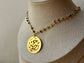 Arabic Calligraphy Gold Beaded Necklace (more available)