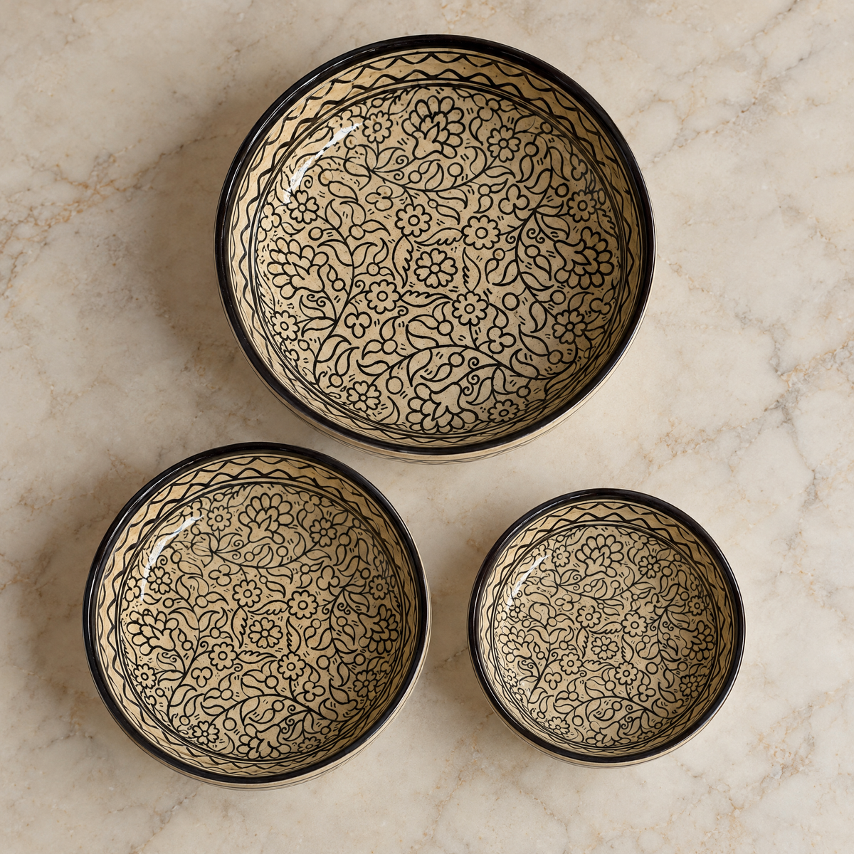 Hebron Speckled Shallow Bowls - Hilweh Market