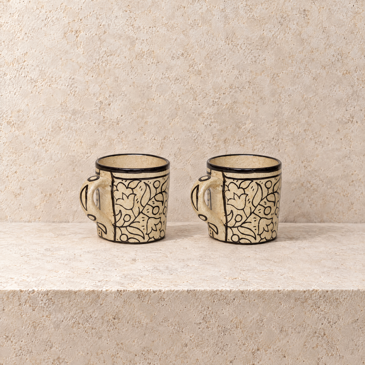 Hebron Speckled Cups — Set of 2 (sizes) - Hilweh Market
