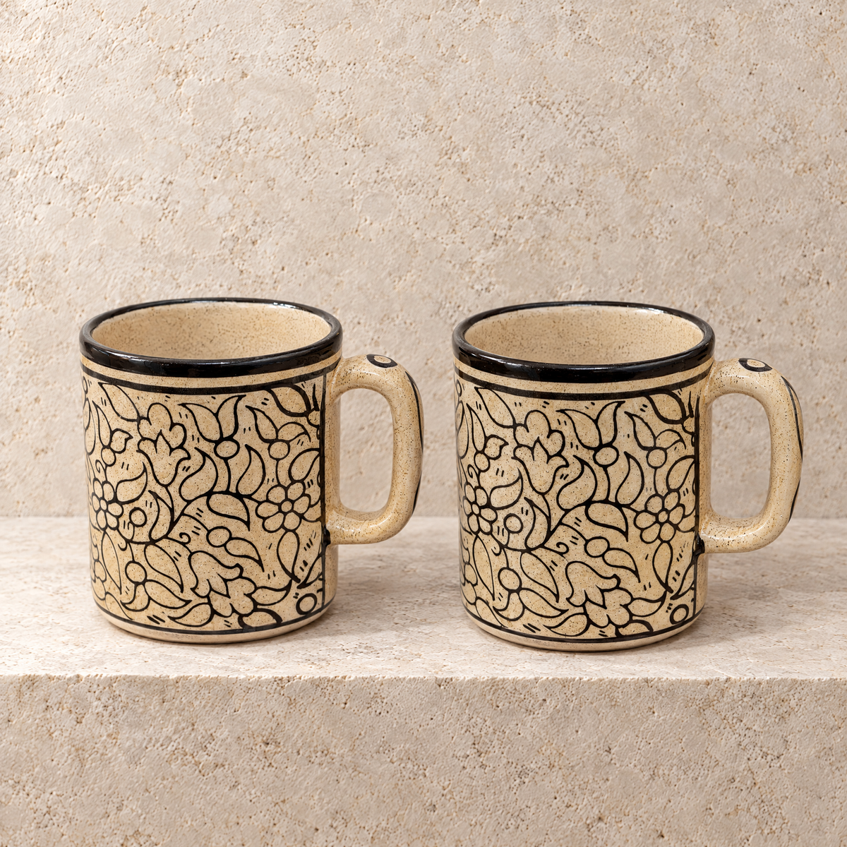 Hebron Speckled Cups — Set of 2 (sizes) - Hilweh Market