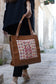 Hand Embroidered Brown Leather Handbag (more designs) - Hilweh Market