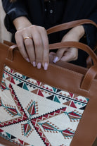 Hand Embroidered Brown Leather Handbag (more designs) - Hilweh Market