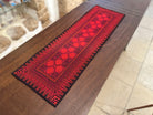 Hand Embroidered Table Runner - Black/Red - Hilweh Market