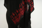 Hand Embroidered Shawl - Red/Black - Hilweh Market