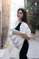 Hand Embroidered Beige Shawl - Cream