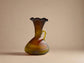 Handblown Hebron Phoenician Glass Flower Mini Vase - Honey