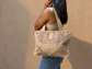 Hand Embroidered Handbag - Pink - Hilweh Market