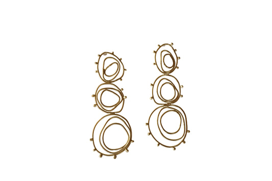 Mai Zarkawi Long Gold Selsila Earrings - Hilweh Market
