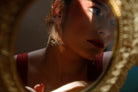 Long Gold Qrunful Pattern Earrings - Hilweh Market