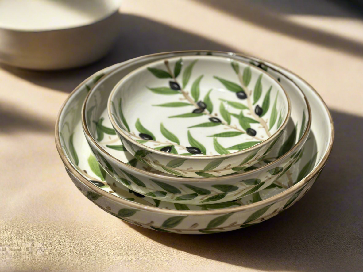 Olive Leaf Shallow bowl (more sizes) - Nisf Jbeil - Hilweh Market