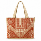Hand Embroidered Handbag - Orange - Hilweh Market
