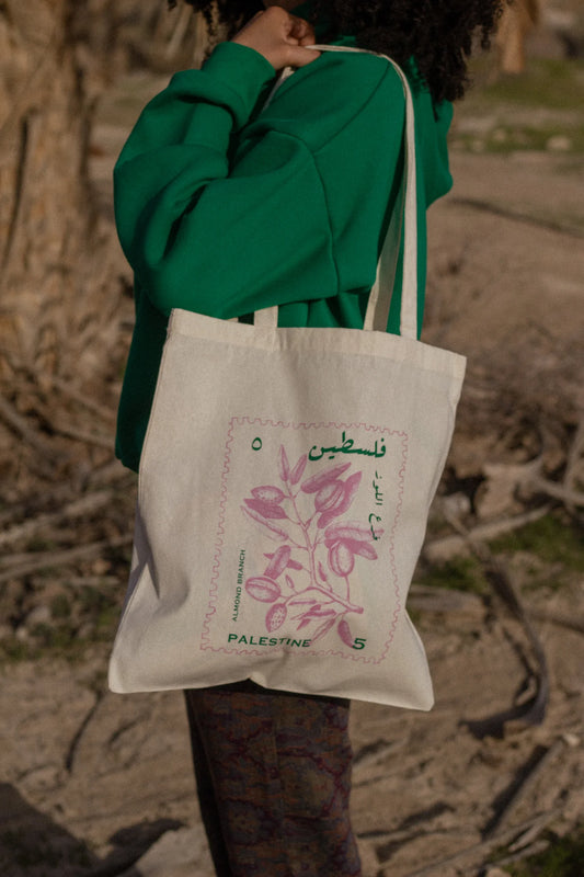 Palestinian Stamp Tote Bag - Hilweh Market
