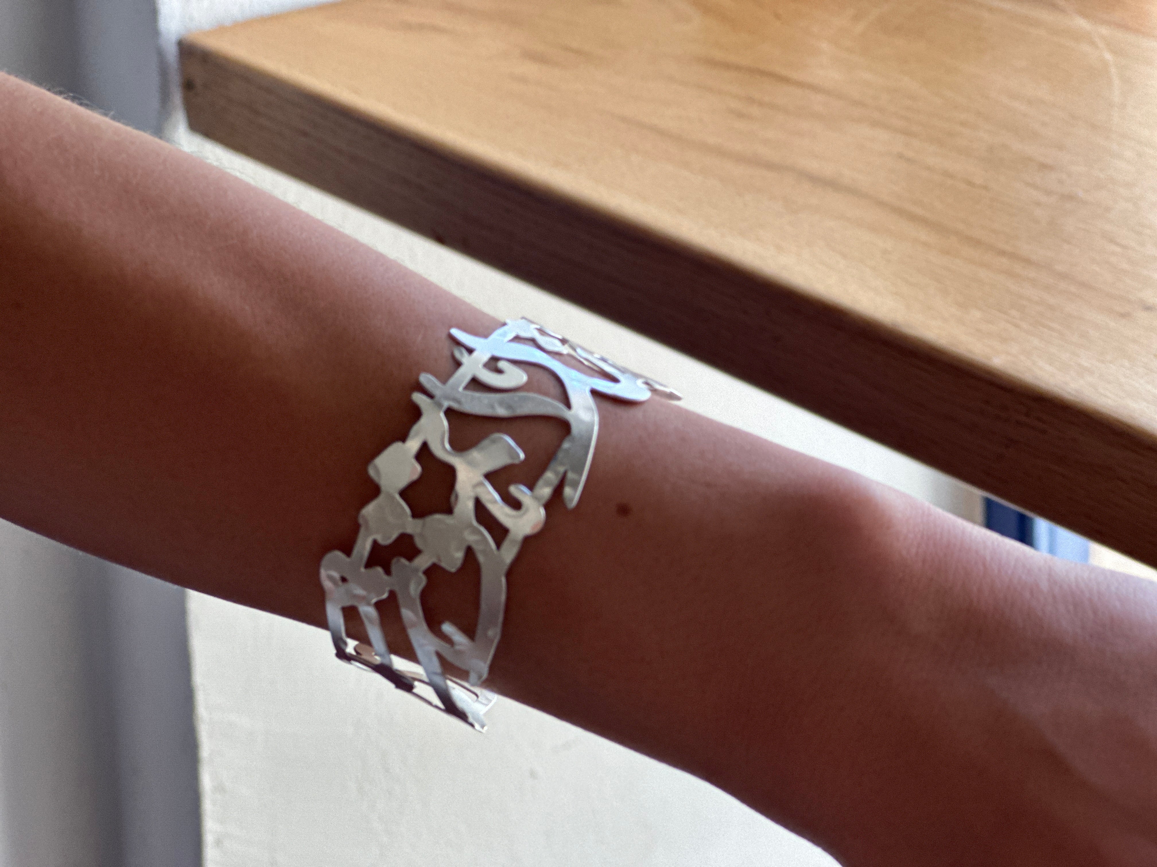 ‘Hurriyyeh’ Silver Cuff Bracelet - Hilweh Market