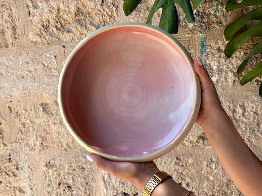 Stoneware Ceramic Pink Bowl - Hilweh Market