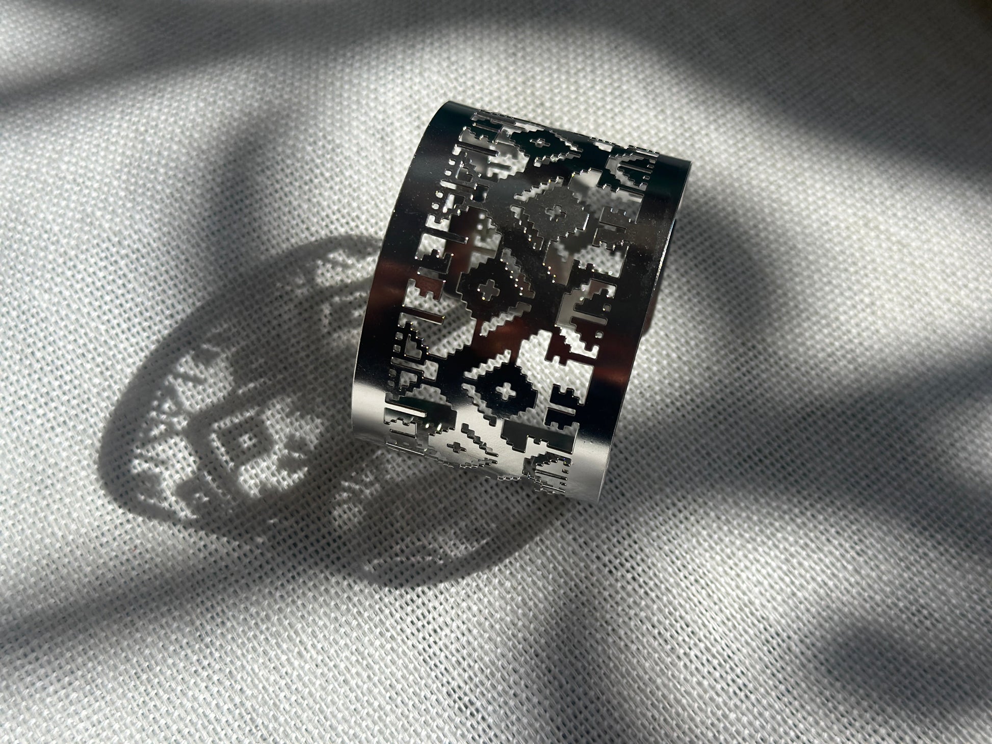 ‘Tatreez’ Cuff Bracelet - Gold/Silver - Hilweh Market