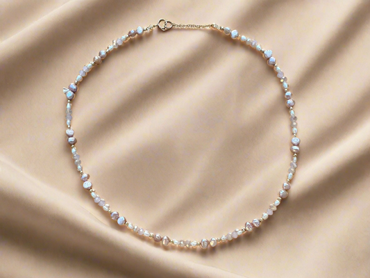 Pearl 14k Gold Necklace (Inas)
