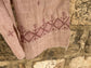 Hand Embroidered Linen Scarf - Lavender
