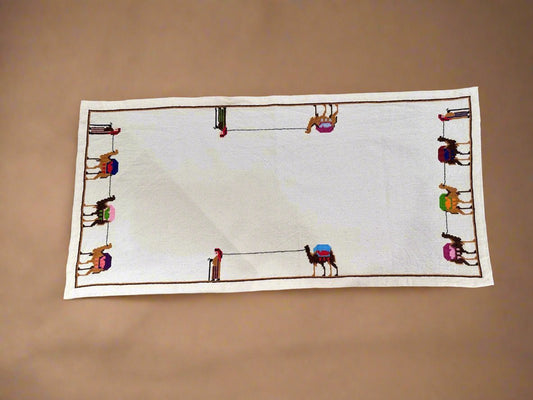 Hand Embroidered Desert Caravan Runners - Camels (more sizes)