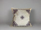 Hand Embroidered Canaanite star Cushion Cover - Lilac