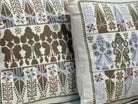 Hand Embroidered Bakarej Cushion Cover - Blue & Green - Hilweh Market