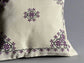 Hand Embroidered Canaanite star Cushion Cover - Lilac