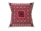 Palestinian Hand Embroidered Cushion Cover - Red - Hilweh Market