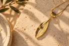 Intricate Olive Leaf Gold Necklace - Hilweh Market