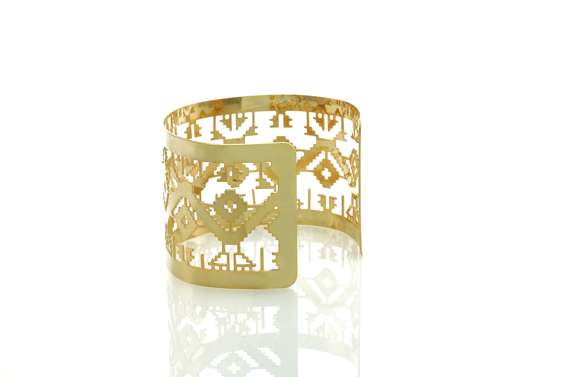 ‘Tatreez’ Cuff Bracelet - Gold/Silver - Hilweh Market