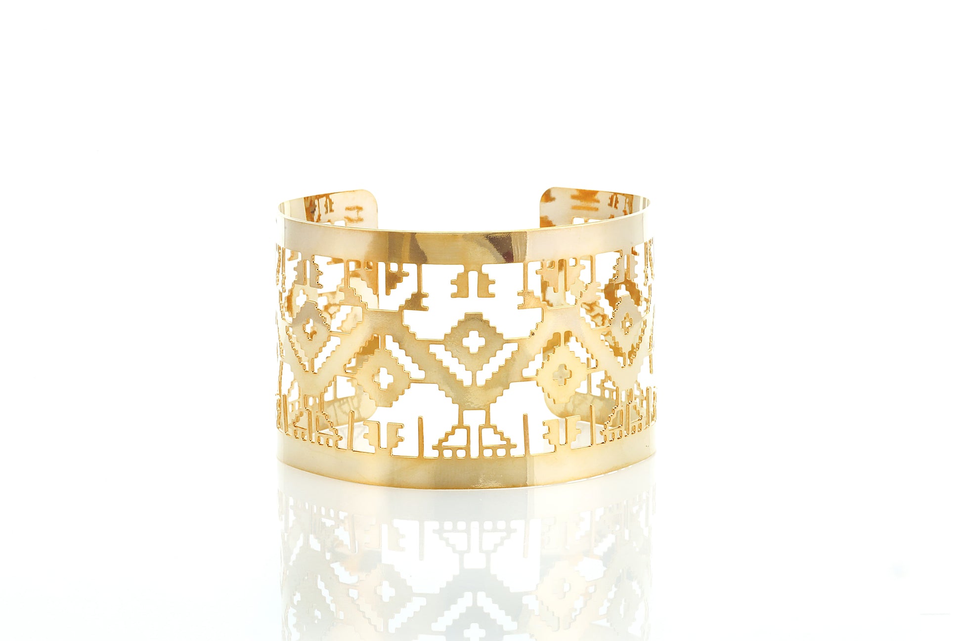 ‘Tatreez’ Cuff Bracelet - Gold/Silver - Hilweh Market