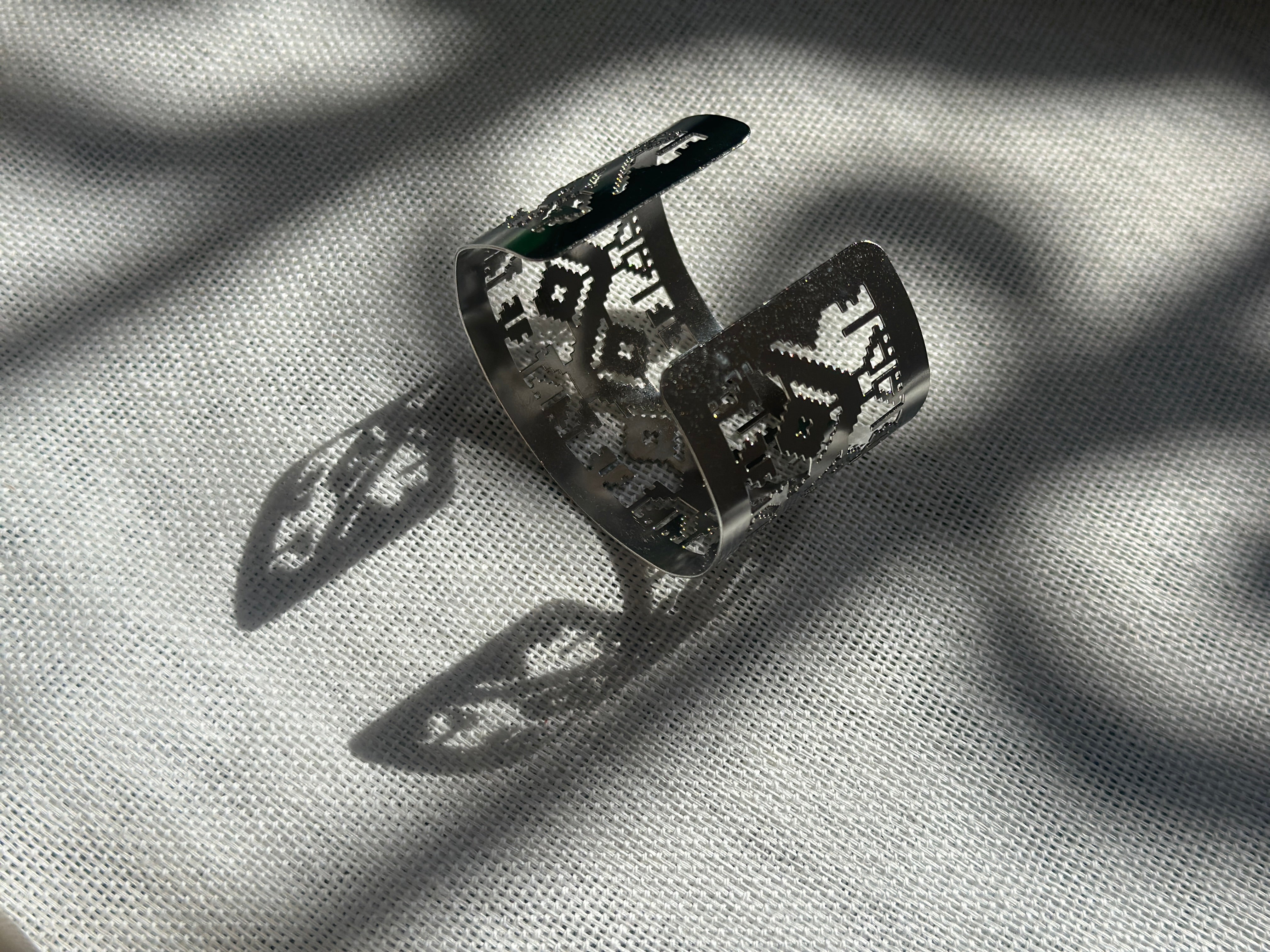 ‘Tatreez’ Cuff Bracelet - Gold/Silver - Hilweh Market