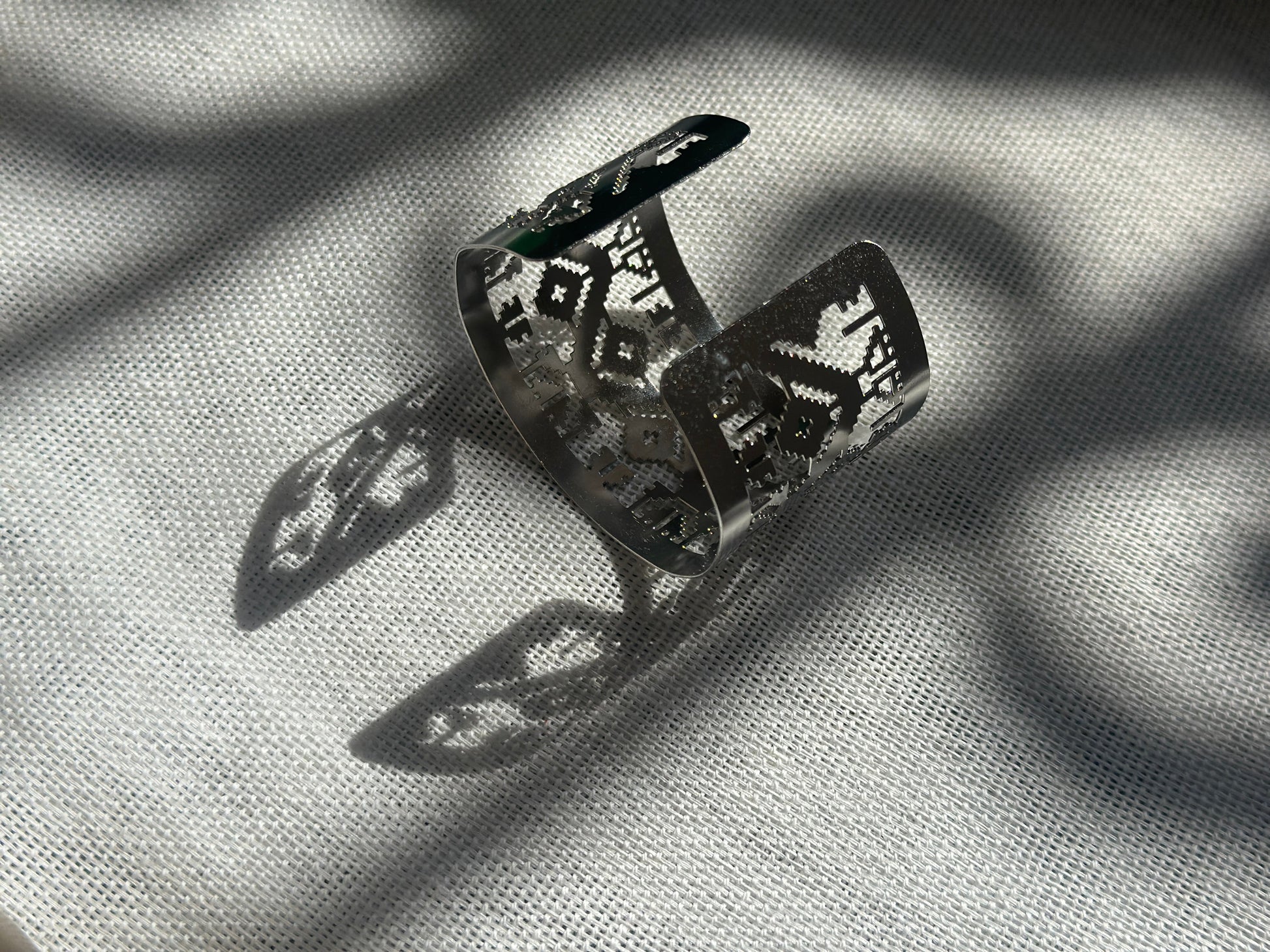 ‘Tatreez’ Cuff Bracelet - Gold/Silver - Hilweh Market