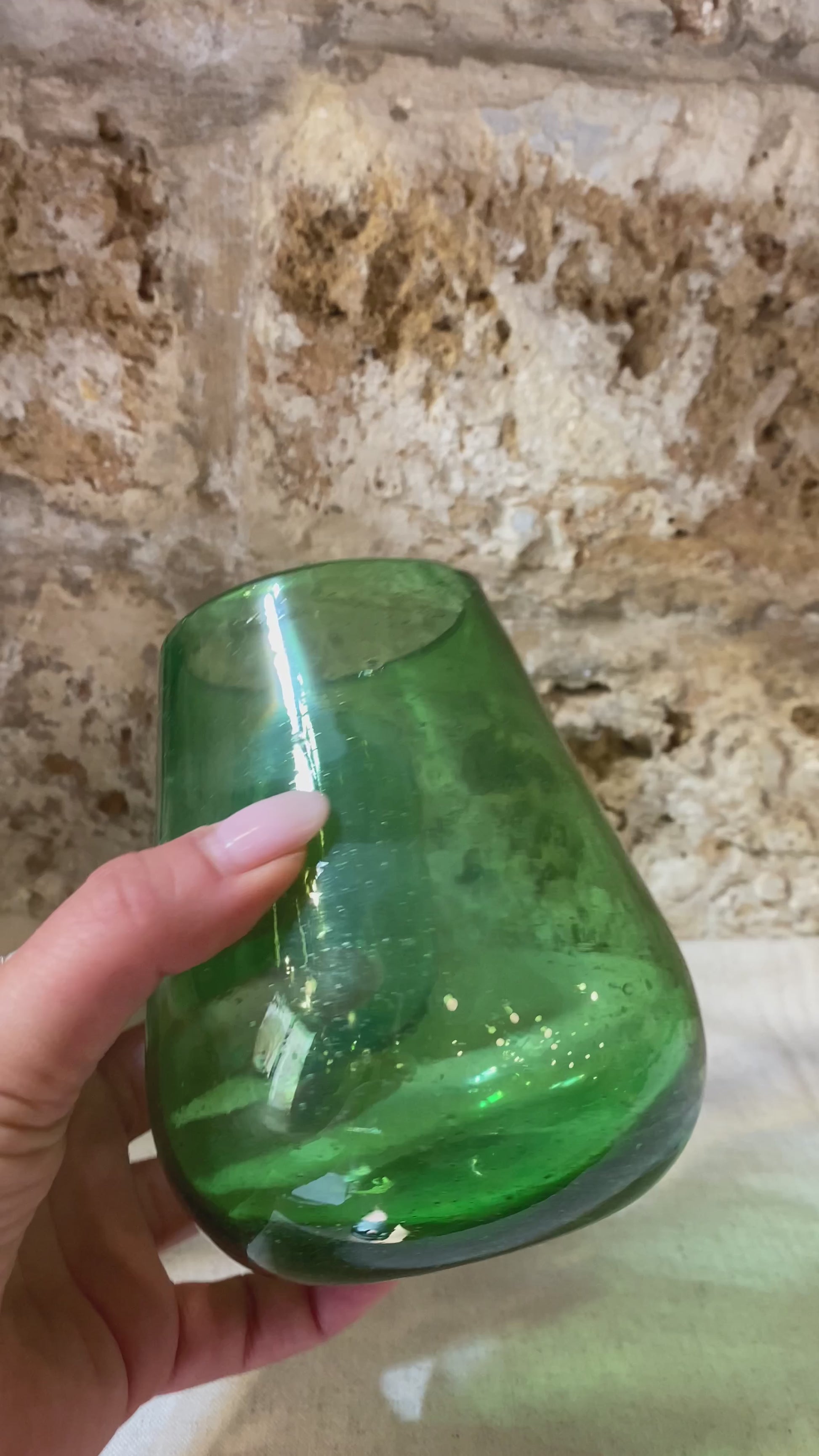 handblown-hebron-green-glass-cups