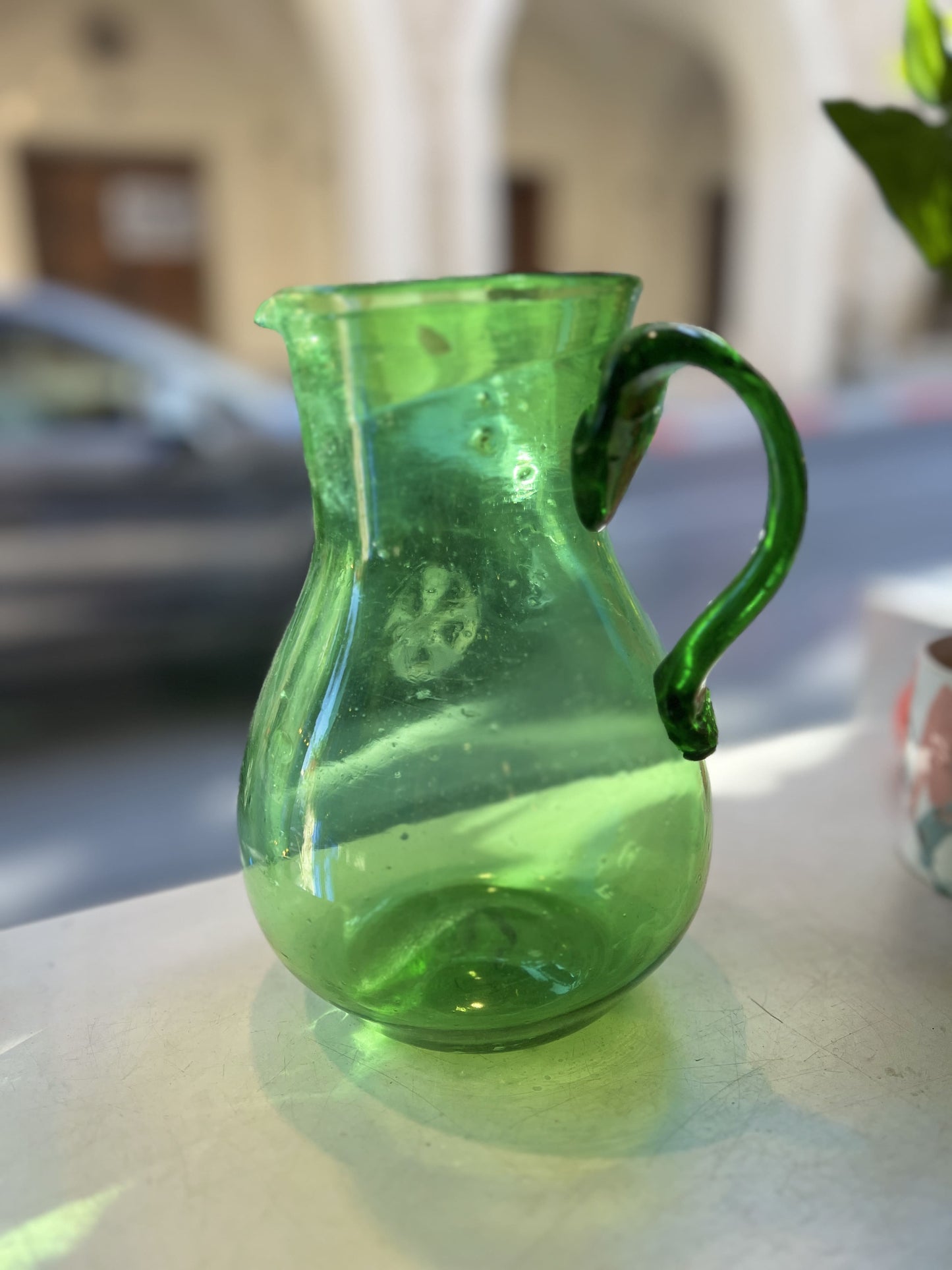 Hebron-Glass-Pitcher-Green