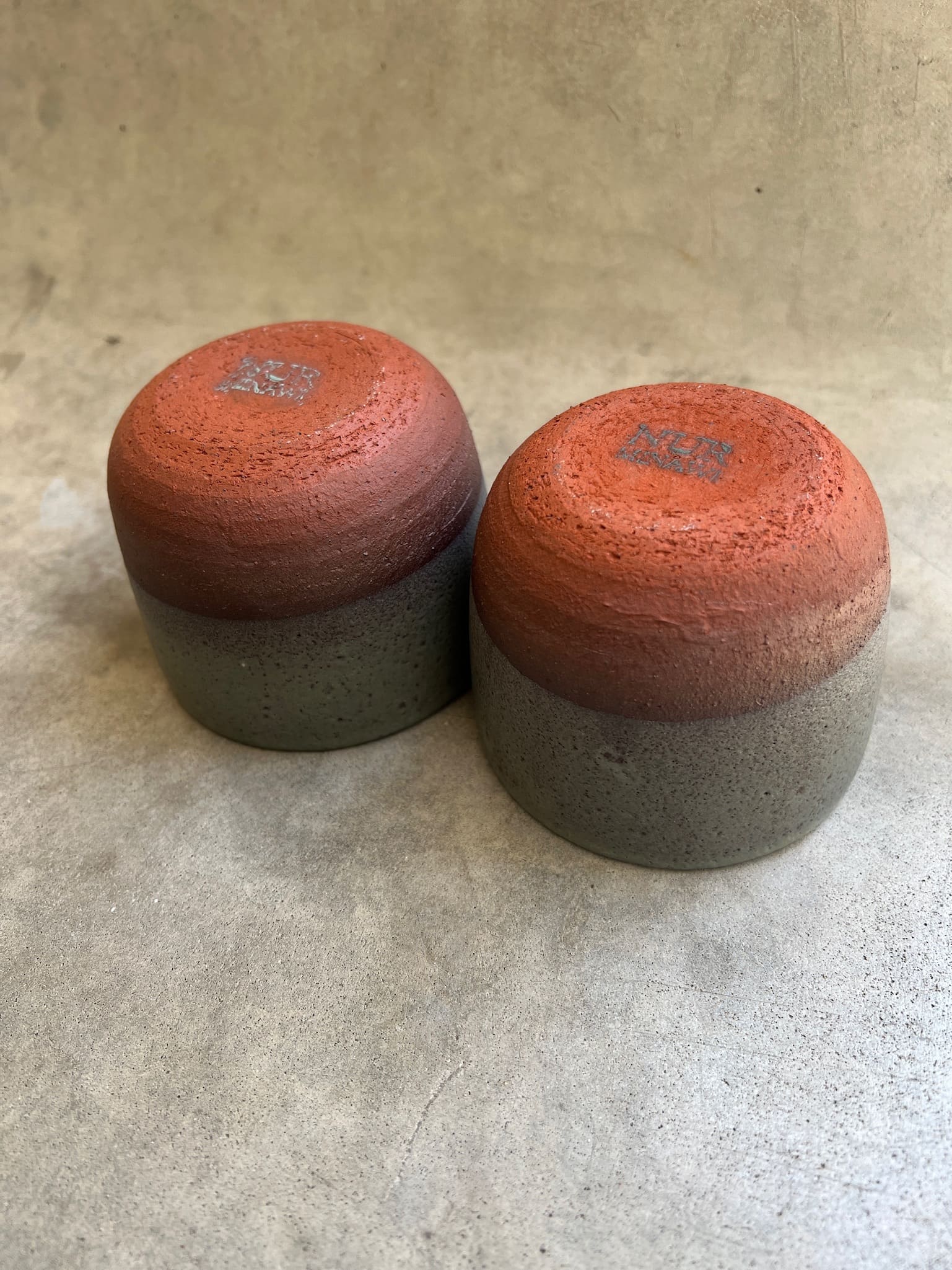 Olive-green-coffee-cups-jaffa-Nur-minawi-red-clay