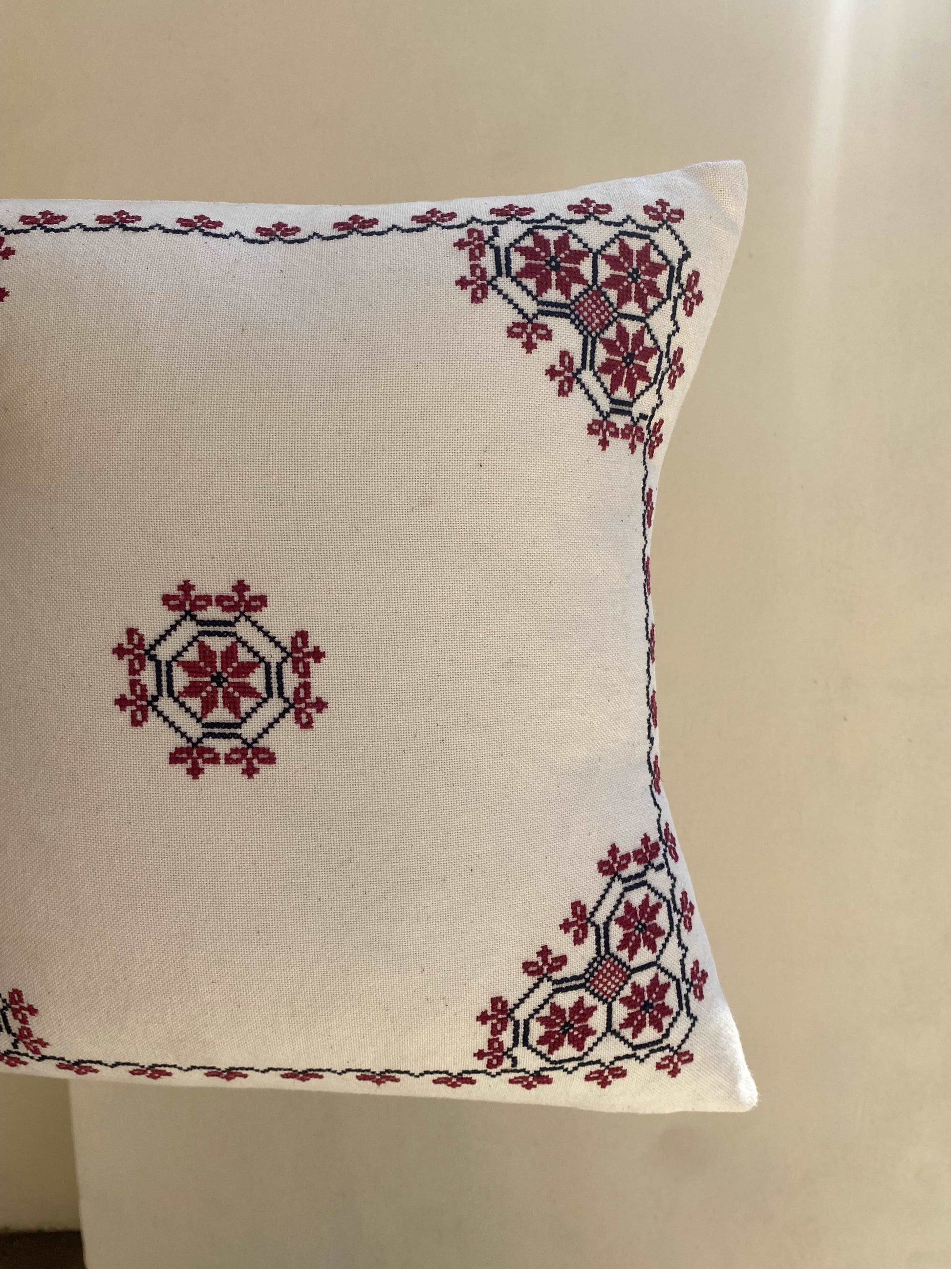 Embroidered-Cushion-Covers-red-star-surif-women-cooperative-palaestine