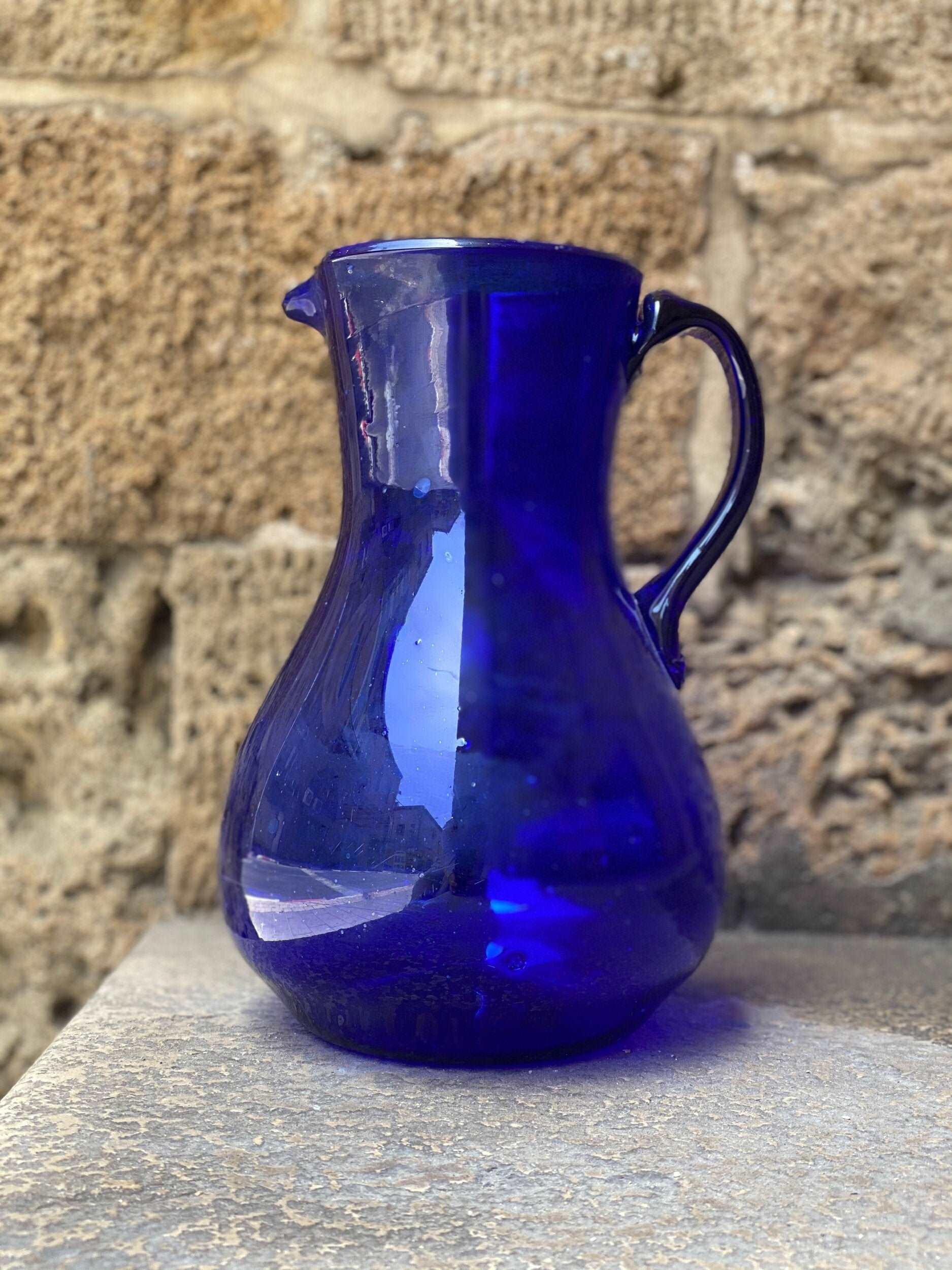 hebron-glass-pitcher-blue-jaffa-hilweh-market