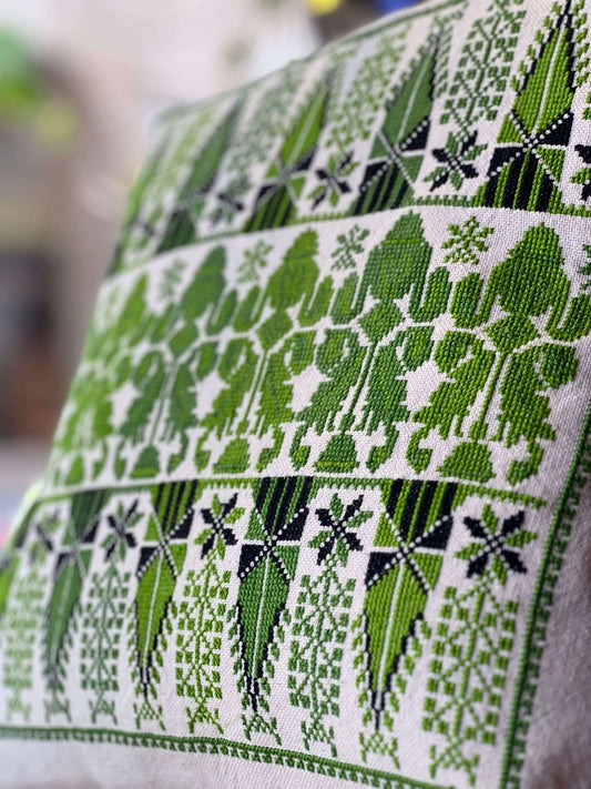 surif-women-cooperative-handmade-embroidery-green-cushion